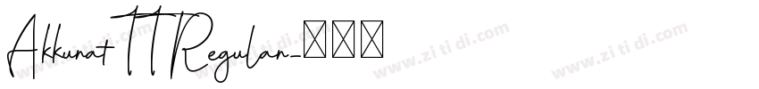 AkkuratTT Regular字体转换